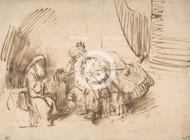 Nathan Admonishing David, 1650-55. Creator: Rembrandt Harmensz van Rijn.