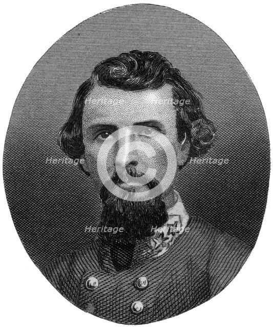 Nathan Bedford Forrest, Confederate general, 1862-1867.Artist: J Rogers