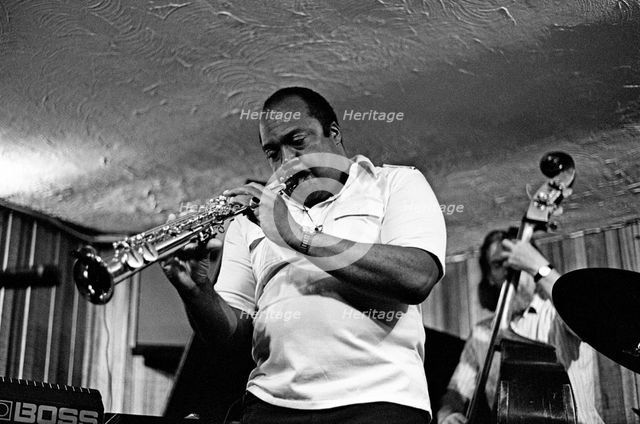 Nathan Davis and Peter Ind, Bass Clef, Hoxton Square, London, August 1987. Artist: Brian O'Connor.
