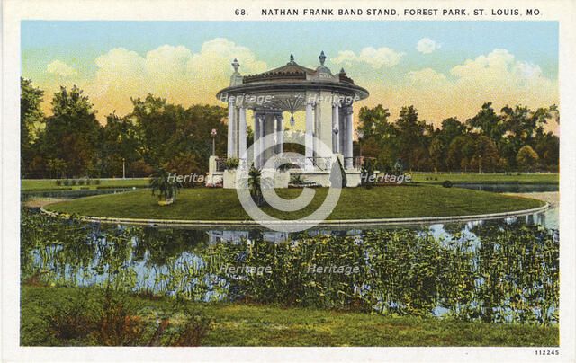 Nathan Frank Band Stand in Forest Park, St Louis, Missouri, USA, 1926. Artist: Unknown