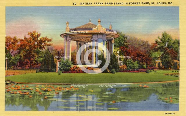 Nathan Frank Band Stand in Forest Park, St Louis, Missouri, USA, 1932. Artist: Unknown