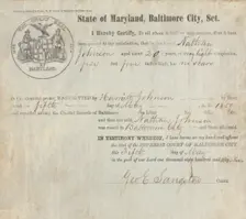 Nathan Johnson Manumitted by Harriett Johnson, 1859. Creator: Unknown