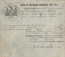 Nathan Johnson Manumitted by Harriett Johnson, 1859. Creator: Unknown