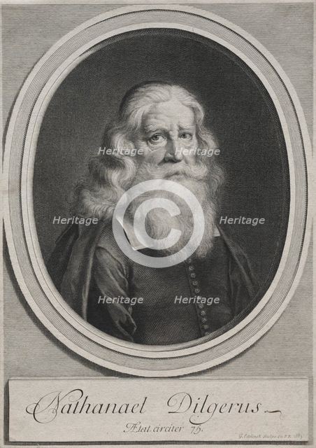 Nathanael Dilgerus, Minister of Danzig, 1683. Creator: Gerard Edelinck (French, 1640-1707).