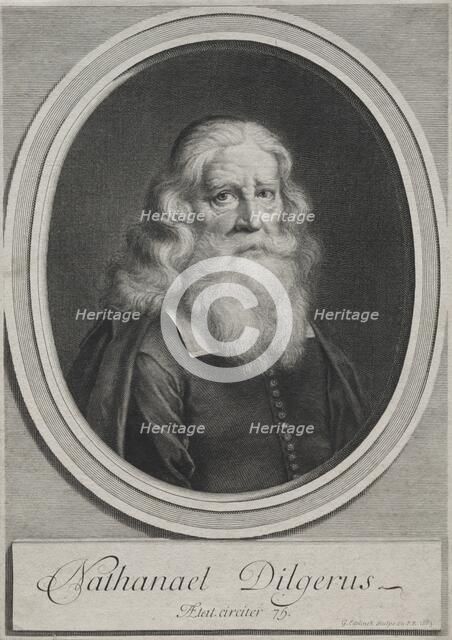 Nathanael Dilgerus, Minister of Danzig, 1683. Creator: Gerard Edelinck (French, 1640-1707).