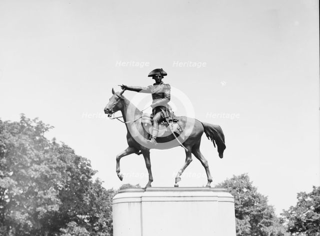 Nathanael Greene - Equestrian statues in Washington, D.C., between 1911 and 1942. Creator: Arnold Genthe.