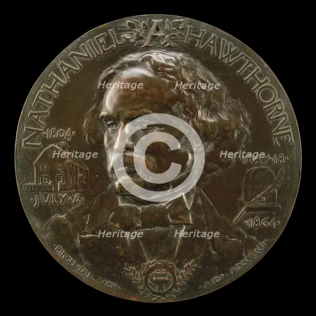 Nathaniel Hawthorne, 1804-1864, Author, 1892. Creator: Désiré Ringel d'Illzach.