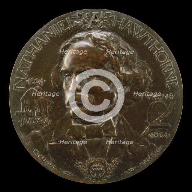 Nathaniel Hawthorne, 1804-1864, Author, 1892. Creator: Désiré Ringel d'Illzach.