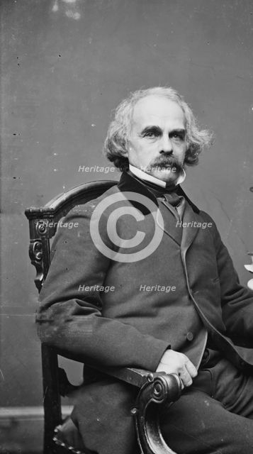 Nathaniel Hawthorne, between 1855 and 1865. Creator: Unknown.