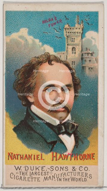 Nathaniel Hawthorne, from the series Great Americans (N76) for Duke brand cigarettes, 1888., 1888. Creator: Unknown.