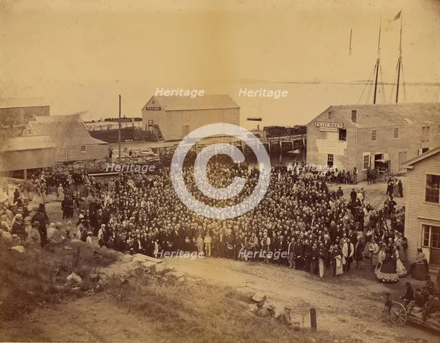 National Congregational Council at Plymouth Rock, 1865. Creator: John Adams Whipple.