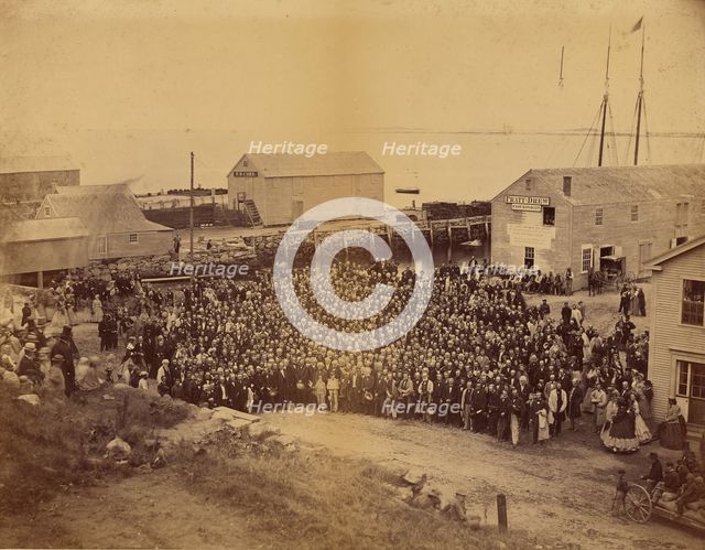 National Congregational Council at Plymouth Rock, 1865. Creator: John Adams Whipple.