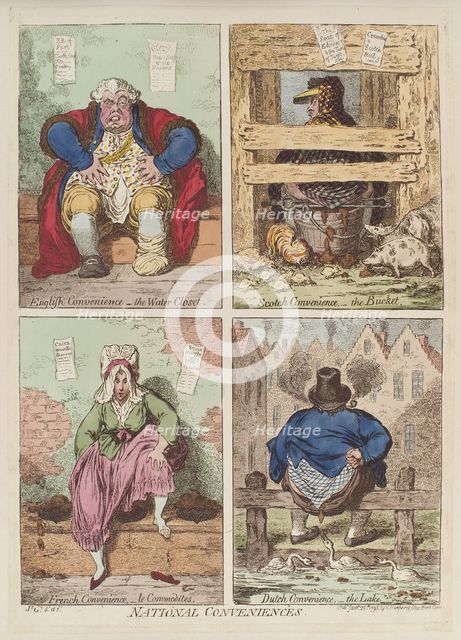 National conveniences, 1769. Artist: Gillray, James (1757-1815)
