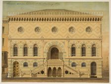 National Academy of Design Competition, New York, New York, South Elevation, 1861. Creator: Peter Bonnett Wight