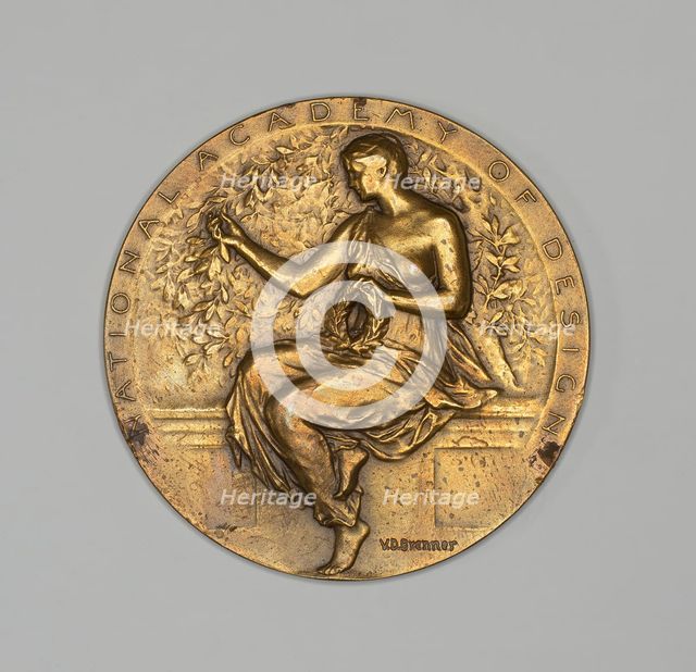 National Academy of Design Medal, 1891/1908. Creator: Victor David Brenner.