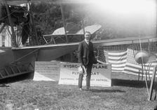 National Aero Coast Patrol Commn. - Curtiss Hydroaeroplane or Flying Boat Exhibited..., 1917. Creator: Harris & Ewing