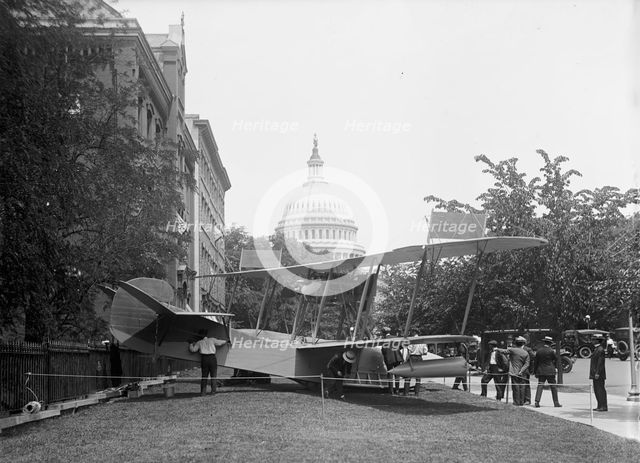 National Aero Coast Patrol Commn. - Curtiss Hydroaeroplane or Flying Boat Exhibited..., 1917. Creator: Harris & Ewing.