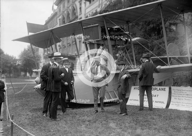 National Aero Coast Patrol Commn. - Curtiss Hydroaeroplane or Flying Boat Exhibited..., 1917. Creator: Harris & Ewing.