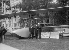 National Aero Coast Patrol Commn. - Curtiss Hydroaeroplane or Flying Boat Exhibited..., 1917. Creator: Harris & Ewing