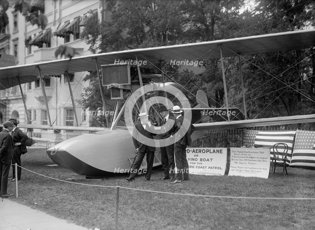 National Aero Coast Patrol Commn. - Curtiss Hydroaeroplane or Flying Boat Exhibited..., 1917. Creator: Harris & Ewing.