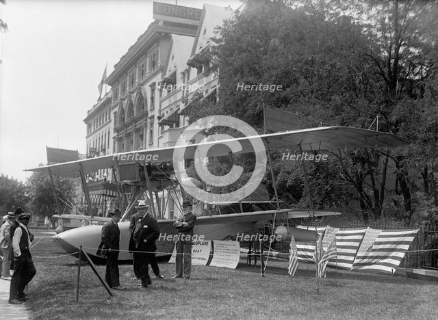 National Aero Coast Patrol Commn. - Curtiss Hydroaeroplane or Flying Boat Exhibited..., 1917. Creator: Harris & Ewing.