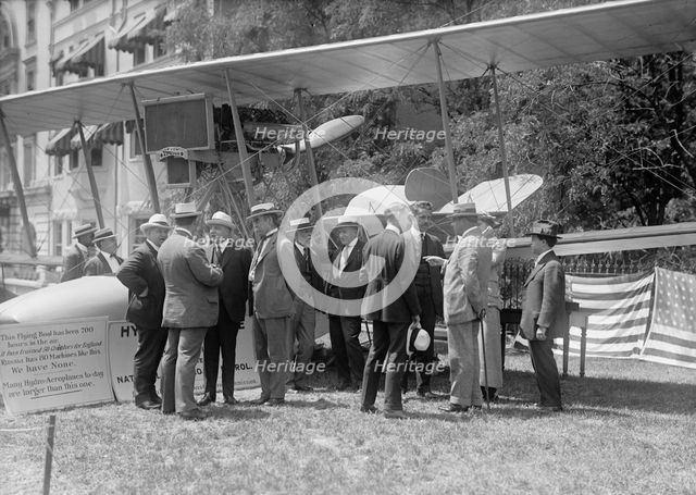 National Aero Coast Patrol Commn. - Curtiss Hydroaeroplane or Flying Boat Exhibited..., 1917. Creator: Harris & Ewing.
