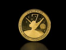 National Air and Space Museum STS-7 Medal awarded to Sally Ride, 1980s. Creator: Franklin Mint