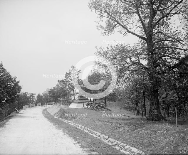 National Boulevard and Cannonball Monument, Missionary Ridge, Tenn., between 1900 and 1910. Creator: Unknown.