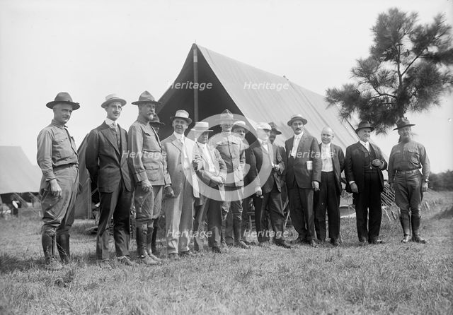 National Guard of D.C. M. And M. Assn. of D.C. On Visit To D.C.N.G. in Camp at Colonial Beach, 1916. Creator: Harris & Ewing.