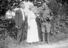 National Guard of D.C. - Capt. Louis Wilson And Parents, 1915. Creator: Harris & Ewing