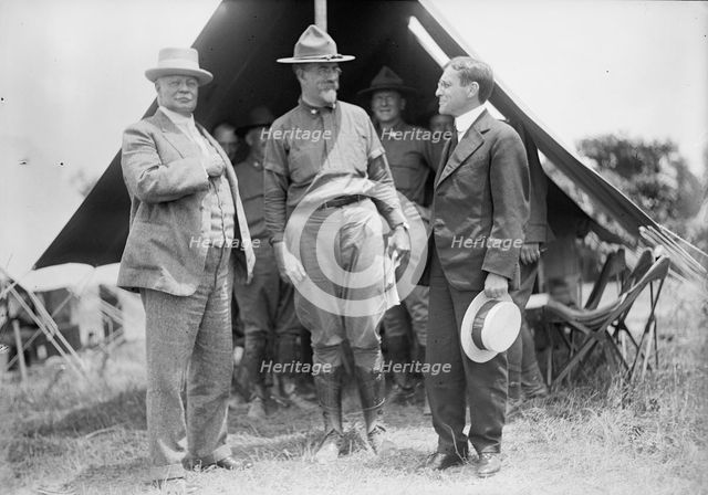 National Guard of D.C. - Gen. Hugh L. Scott; Col. William Harvey; Sec. of War Baker, 1916. Creator: Harris & Ewing.