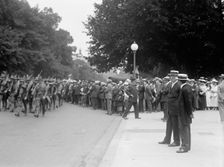 National Guard of D.C. Reviewed By President Wilson And Sec. Baker, 1916. Creator: Harris & Ewing
