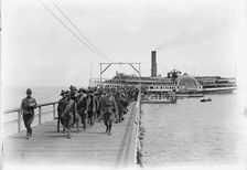 National Guard of D.C. Returning from Camp at Colonial Beach, 1916. Creator: Harris & Ewing