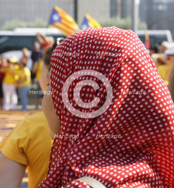 National Day of Catalonia, Barcelona, Spain, 11-09-2014. Creator: LTL.