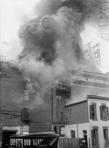 National Engraving Co. Washington, D.C. - Fire, 1917. Creator: Harris & Ewing