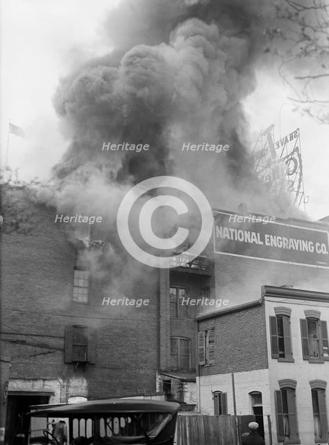 National Engraving Co. Washington, D.C. - Fire, 1917. Creator: Harris & Ewing.