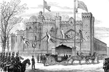 National Fisheries Exhibition at Norwich: arrival of the Prince and Princess of Wales, 1881. Creator: Unknown