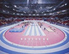 National Indoor Arena, King Edwards Road, Birmingham, 02/11/1992. Creator: John Laing plc