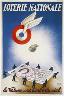 National Lottery. La Fortune vous tombe du ciel, 1936. Creator: Unknown artist