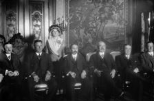 National League team owners including Gary Herrmann, Charles Ebbets and Mrs. Helene Robison..., 1913 Creator: Bain News Service