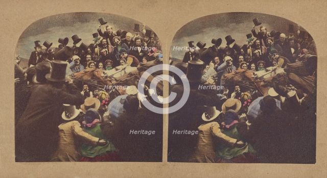 National Sports. The Rail. The Road.. The Turf... The Settling Day...., about 1865. Creator: Alfred Silvester.
