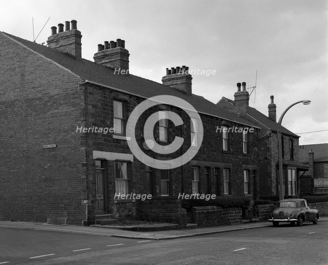 National Provincial Bank located in a terraced house, Goldthope, South Yorkshire, 1963.  Artist: Michael Walters