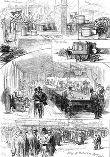 National Rifle Association Prize Meeting; preparing for the camp at Wimbledon, 1873. Creator: Unknown