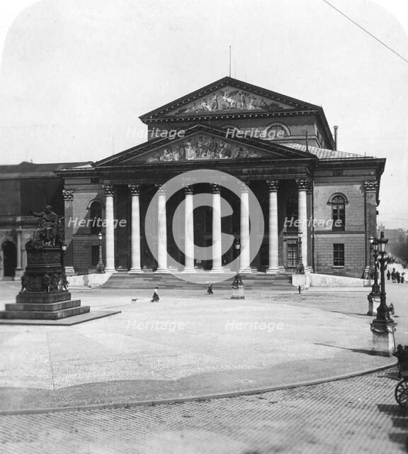 National Theatre, Munich, Germany, c1900.Artist: Wurthle & Sons