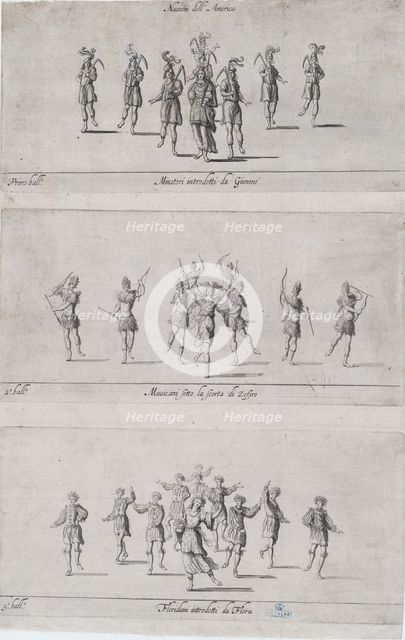 Nations of America ballets, 17th century., 17th century. Creator: Anon.