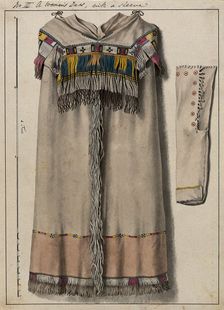 Native North American costume: a woman's dress, with a sleeve, (1855?). Creator: Thomas Bateman
