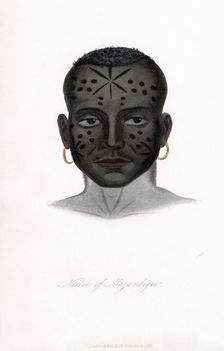Native of Mozambique c1850.Artist: James Prichard