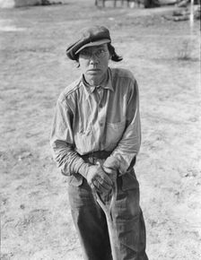Native of Indiana in a migratory labor contractor's camp, Calipatria (vicinity), California., 1937. Creator: Dorothea Lange