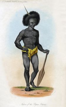 Native of the Papua Islands c1840.Artist: J Bull