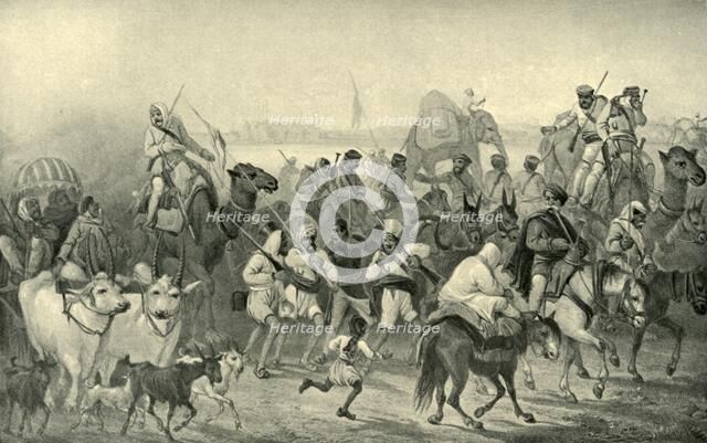 'Native Auxiliaries Hurrying to Delhi', c1850s, (1901). Creator: George Francklin Atkinson.